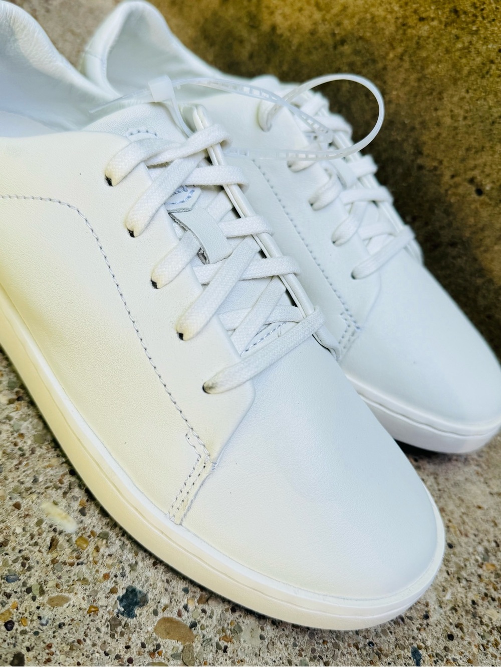 OluKai Women's All-White Leather Sneakers